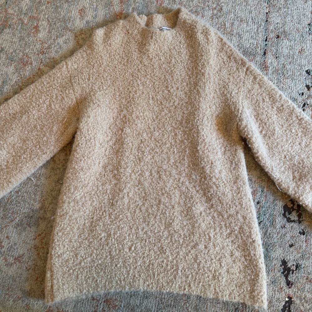 Reformation Baby Alpaca Sweater Camel Oversized Size Small